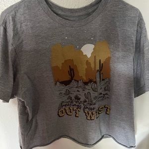 Crop oversize t shirt